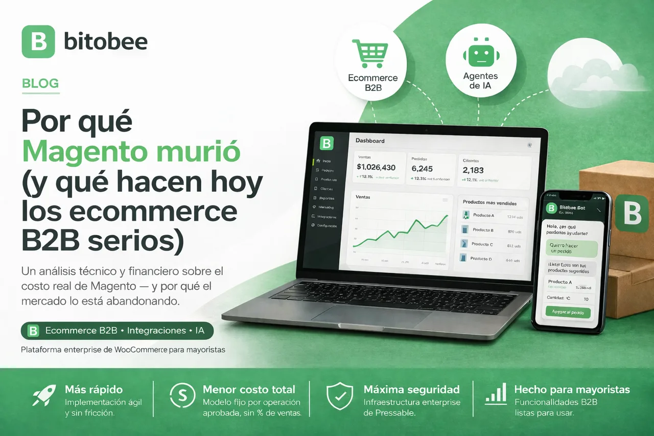 Por qué Magento murió para ecommerce B2B
